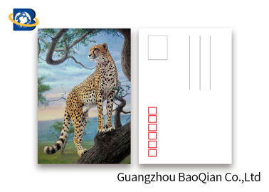 Customized Size 3D Lenticular Postcards Wild Animals Pattern Pictures UV Printing