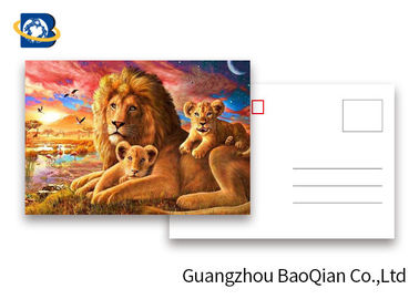 Lion Pattern 3D Lenticular Postcards 3D Souvenir For Tourist Promotion Gift